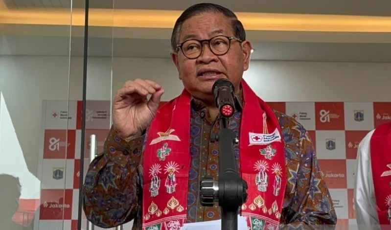 Gubernur DKI Jakarta Pramono Anung Wibowo saat konferensi pers usai meresmikan gedung baru PMI Provinsi DKI Jakarta di Kramat Raya, Jakarta Pusat, Kamis (17/9/2026). Foto: ANTARA