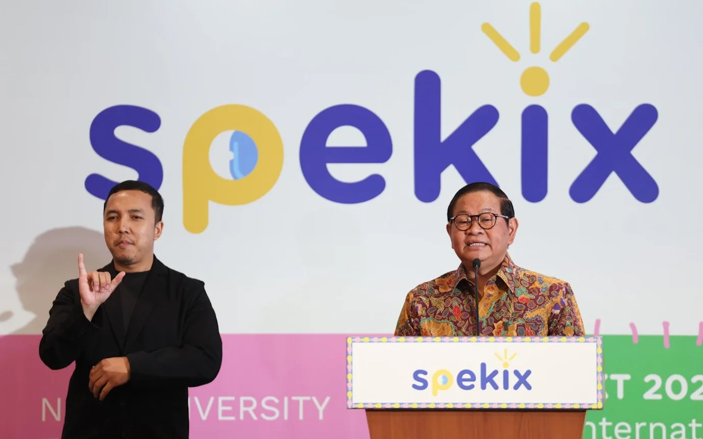 Gubernur DKI Jakarta, Pramono Anung, menegaskan komitmen mewujudkan Jakarta sebagai kota yang inklusif dan ramah bagi anak berkebutuhan khusus, saat menghadiri Special Kids Expo (SPEKIX) 2026 di JICC, Jakarta Pusat, Sabtu (10/10). Foto: Pemprov DKI
