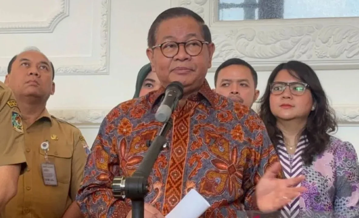 Gubernur DKI Jakarta Pramono Anung saat dijumpai dalam kegiatan Capacity Building Penerbitan Obligasi Daerah di Tribrata Hotel & Convention Center, Jalan Darmawangsa Raya, Jakarta Selatan, Selasa (21/7/2026). Foto: ANTARA