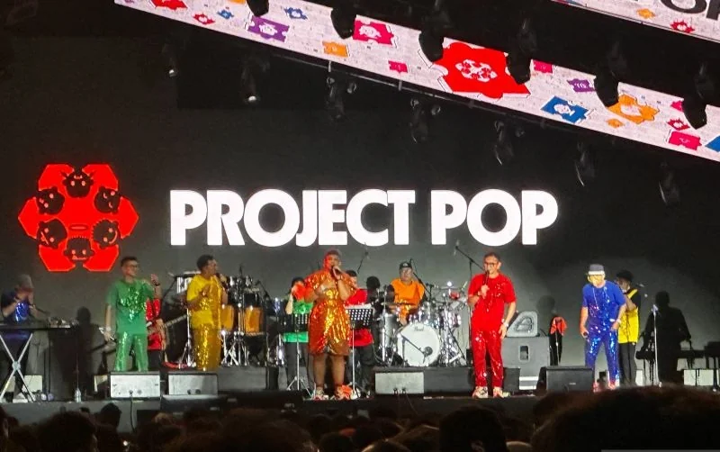 Penampilan grup musik Project Pop pada panggung Pestapora 2026 di JIExpo Kemayoran, Jakarta, Minggu (27/9/2026). Foto: ANTARA