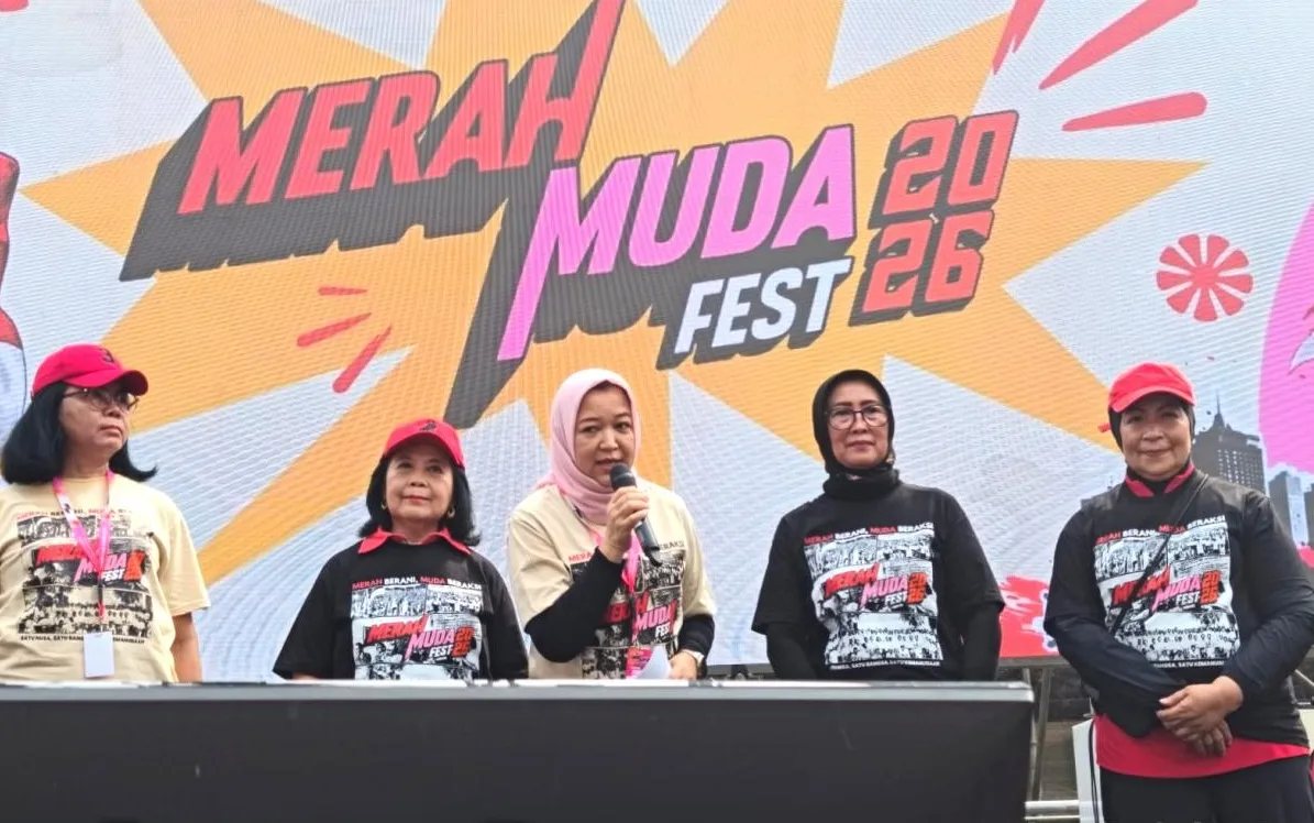 Merah Muda Fest 2026 digelar di Lapangan Banteng, Jakarta Pusat, pada Minggu (25/10) untuk menyambut Hari Sumpah Pemuda ke-98 dengan mengusung tema 'Satu Nusa, Satu Bangsa, Satu Kemanusiaan'. Foto: Pemprov DKI