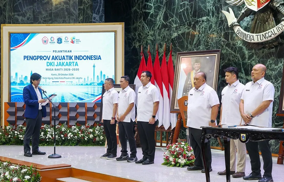 Gubernur DKI Jakarta, Pramono Anung menargetkan kontingen Jakarta meraih gelar juara umum pada Pekan Olahraga Nasional (PON) 2028. Cabang olahraga akuatik menjadi salah satu andalan untuk mewujudkan target tersebut. Foto: Pemprov DKI