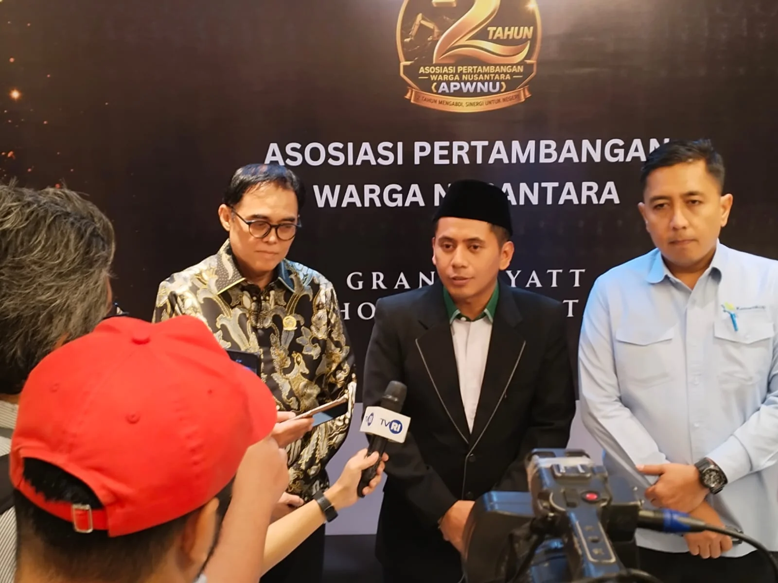 Ketua Harian Dekopin, Priskhianto, saat menghadiri peringatan HUT ke-2 APWNU di Hotel Grand Hyatt, Jakarta, Rabu (17/6/2026). (Foto: Istimewa)