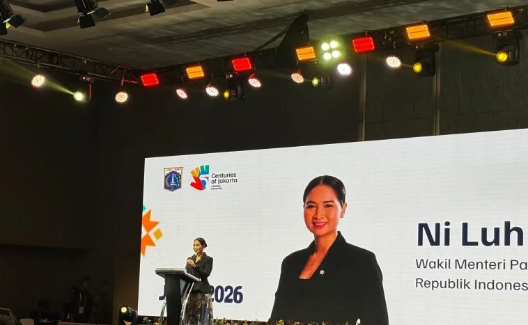 Wakil Menteri Pariwisata, Ni Luh Puspa dalam perhelatan Jakarta International Investment, Trade, Tourism, and SMEs Expo (JITEX) 2026 di JIEXPO, Kamis (17/9/2026). Foto: ANTARA
