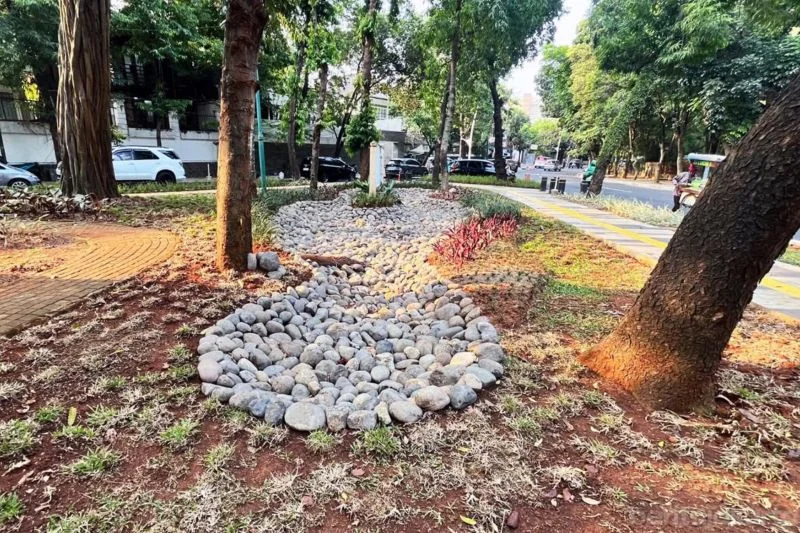 Revitalisasi Taman Wisma Angkasa di Jalan Wijaya II, Kelurahan Pulo, Kebayoran Baru, Jakarta Selatan dilengkapi taman hujan (rain garden), Jakarta, Sabtu (22/8/2026). Foto: Pemprov DKI Jakarta.