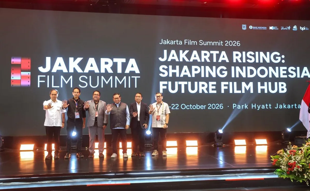 Gubernur DKI Jakarta, Pramono Anung resmi membuka gelaran Jakarta Film Summit 2026 di Park Hyatt Hotel, Menteng, Jakarta Pusat, Selasa (20/10). Foto: Pemprov DKI