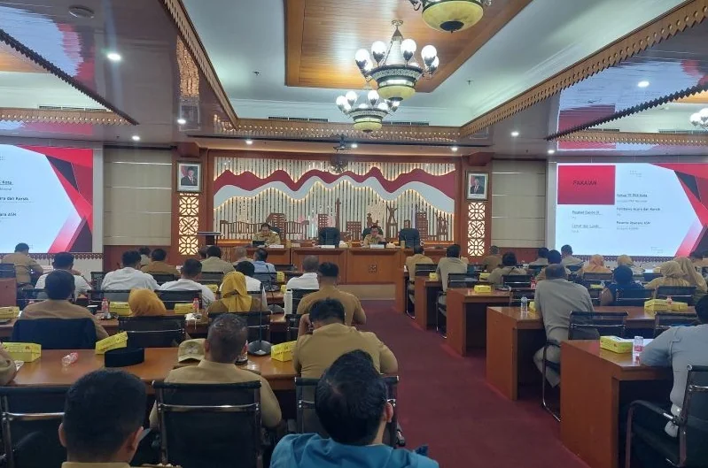 Suasana Rapat Koordinasi Wilayah (Rakorwil) Jakarta Pusat yang digelar di Kantor Wali Kota Jakarta Pusat pada Selasa (11/8/2026). Foto: ANTARA