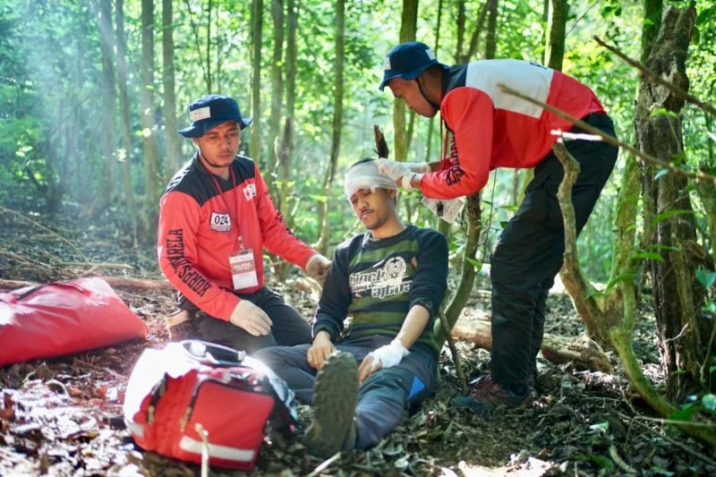 Palang Merah Indonesia (PMI) Kota Jakarta Selatan menyiapkan relawan baru melalui pendidikan dan latihan dasar Korps Sukarela (KSR) Angkatan XVI Tahun 2026 untuk memperkuat pelayanan kemanusiaan dan penanganan kebencanaan, Jakarta, Kamis (3/9/2026). Foto: