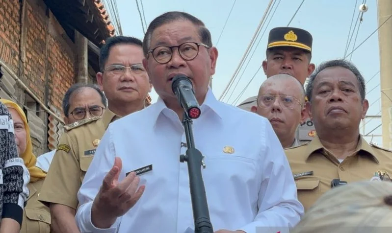 Gubernur DKI Jakarta Pramono Anung saat dijumpai di kawasan Pasar Minggu, Jakarta Selatan, Senin (14/9/2026). Foto: ANTARA