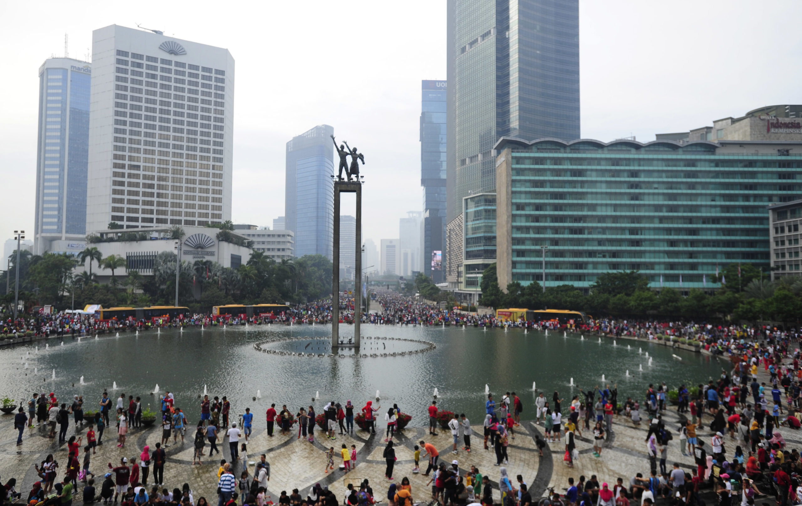 Hari Bebas Kendaraan Bermotor (HBKB) atau Car Free Day (CFD) di Bundahan HI