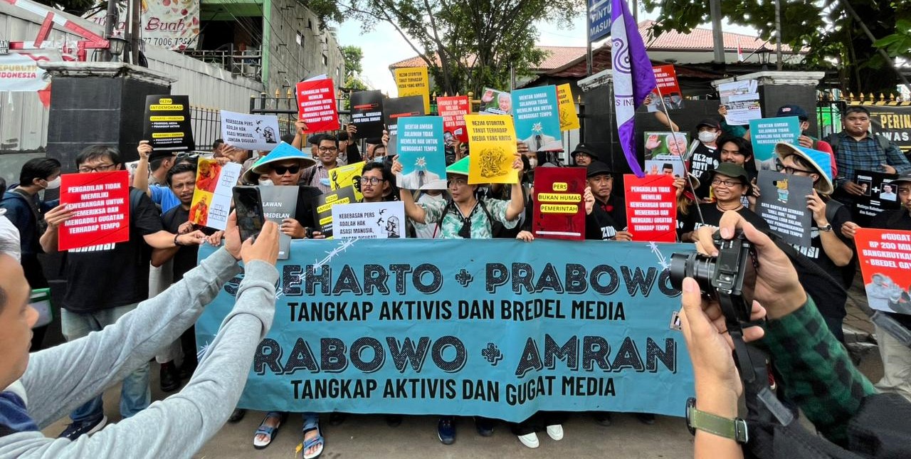 Aksi Solidaritas untuk TEMPO, Ketua AJI Sebut Gugatan Amran Tidak Masuk Akal dan Tidak Dibenarkan