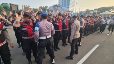 18.504 Personel Dikerahkan Layani Aksi Unjuk Rasa di Jakarta Pusat