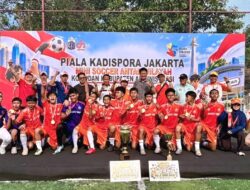 Jakarta Timur Juarai Turnamen Mini Soccer Piala Kadispora U-15
